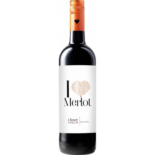 Вино I heart Merlot червоне напівсухе 12% 0,75л