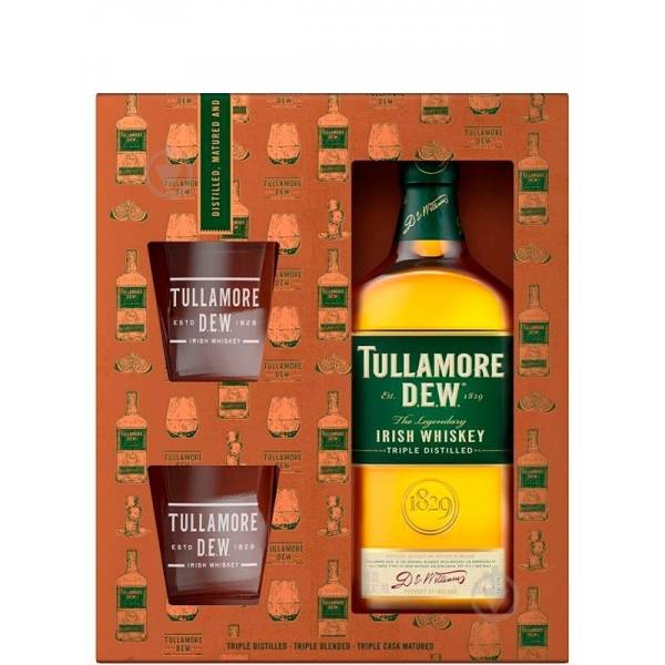 Віскі Tullamore Dew Original 40% 0,7л + 2 склянки