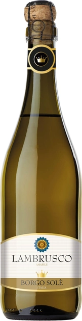 Lambrusco Borgo Sole dell'Emilia Bianco біле напівсолодке 8% 0.75л