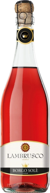 Lambrusco Borgo Sole Dell`Emilia Rosato рожеве напівсолодке 8% 0.75л