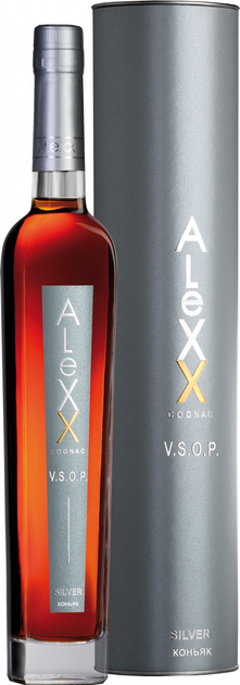 Коньяк AleXX Silver 0.5л в тубусі