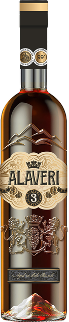 Бренді Alaveri Майстерний 3 зірки 0.5л 40%