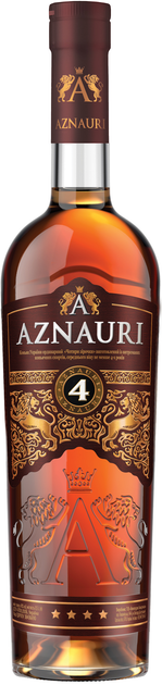 Aznauri 4 зірки 0.5л 40%