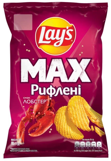 Чипсы Lay's Рифленые со вкусом лобстера 95г