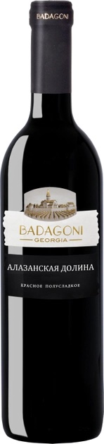Вино Badagoni Алазанская Долина красное полусладкое 11% 0,75л