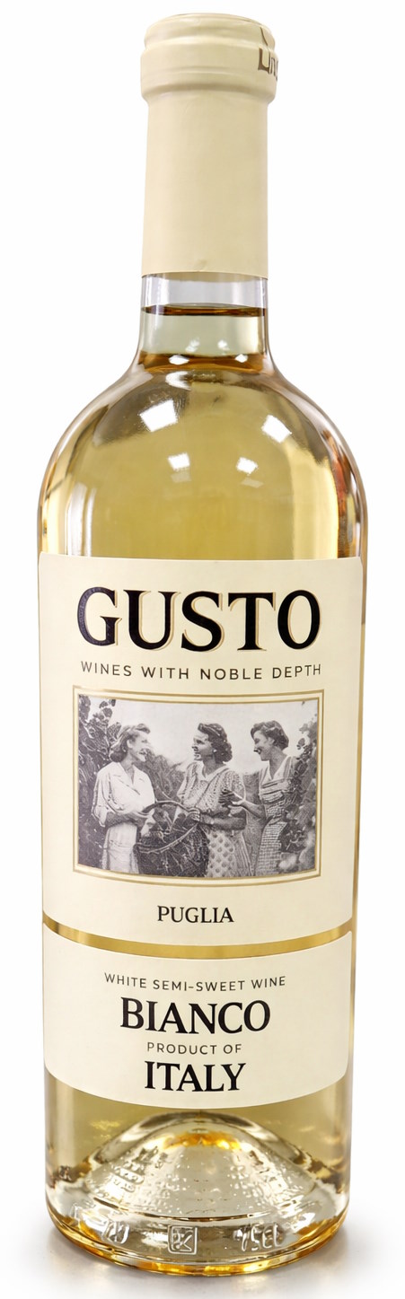 Вино Gusto Bianco біле напівсолодке 11% 0.75л