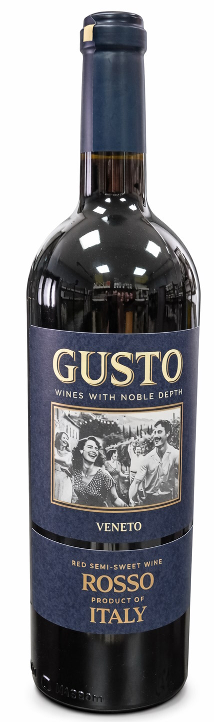 Вино Gusto Rosso червоне напівсолодке 11% 0.75л
