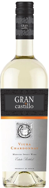 Вино Gran Castillo Viura-Chardonnay біле напівсолодке 11% 0.75л