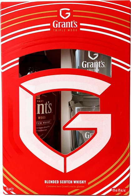 Віскі Grant's Triple Wood 0.7л зі склянками