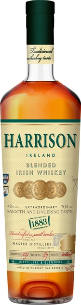 Виски Harrison Ирландский смешанный 0.7л 40%