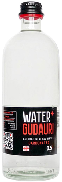 Вода Water + Gudauri минеральная природная газированная 0.5л